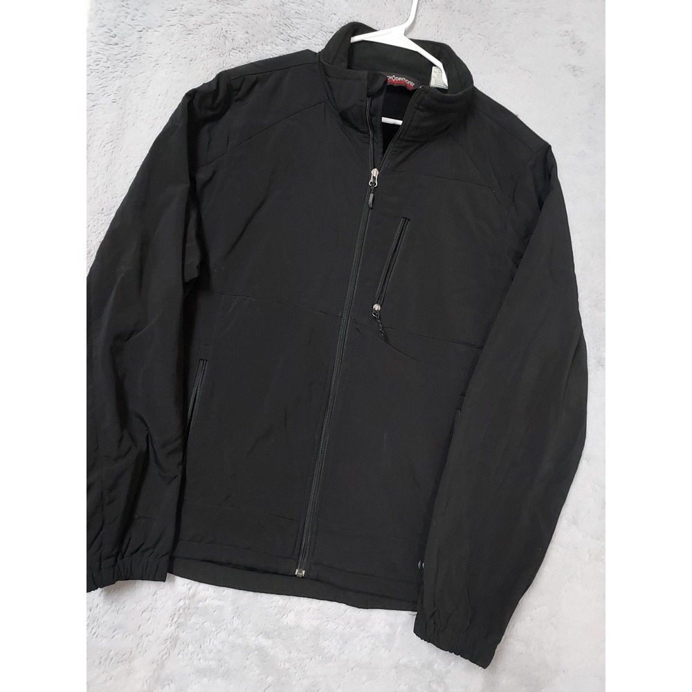 Black Diamond Jacket Men XL Softshell Full Zip Fleece Lined Outdoor Black Double